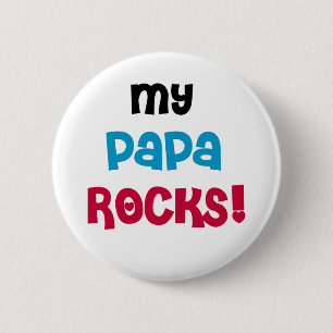 Badge Rond 5 Cm Mon papa bascule le T-shirts et les cadeaux