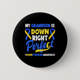 Badge Rond 5 Cm Mon petit-fils est tout simplement parfait Syndrom