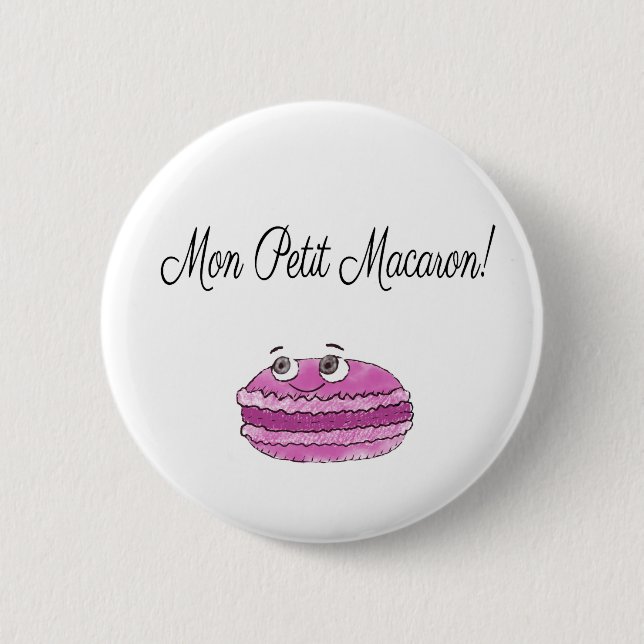 Badge Rond 5 Cm Mon Petit Macaron (Devant)