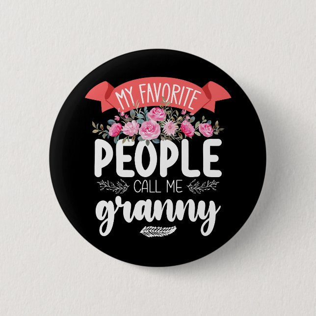Badge Rond 5 Cm Mon peuple favori m'appelle la fête des mamans (Devant)