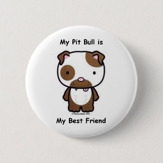 Badge Rond 5 Cm Mon pitbull est mon meilleur ami