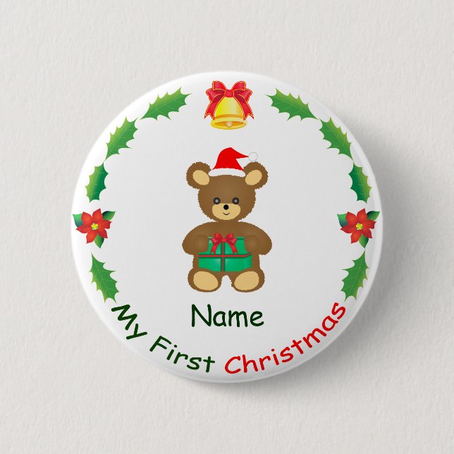 Badge Rond 5 Cm Mon premier Noël (Devant)