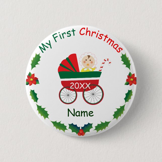 Badge Rond 5 Cm Mon premier Noël (Devant)