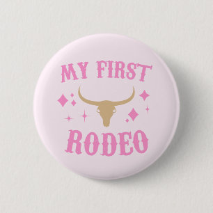 Badge Rond 5 Cm Mon premier rodéo Western Cowgirl 1er premier anni