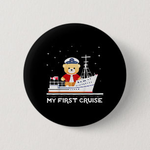 Badge Rond 5 Cm Mon premier voyage en croisière 2025 Cadeau de vac