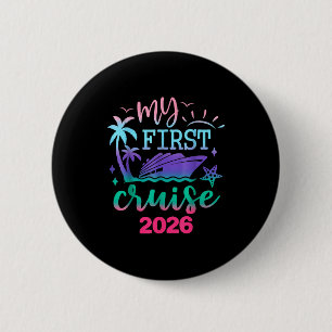 Badge Rond 5 Cm Mon premier voyage en croisière 2026 Famille Vacan