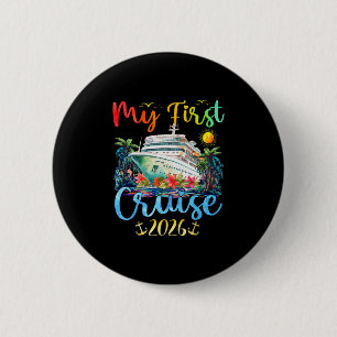 Badge Rond 5 Cm Mon premier voyage en croisière 2026 pour enfants