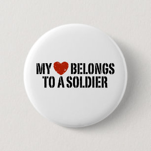 Badge Rond 5 Cm Mon soldat du coeur