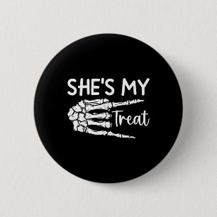 Badge Rond 5 Cm Mon traitement Squelette correspondant Costume d'H