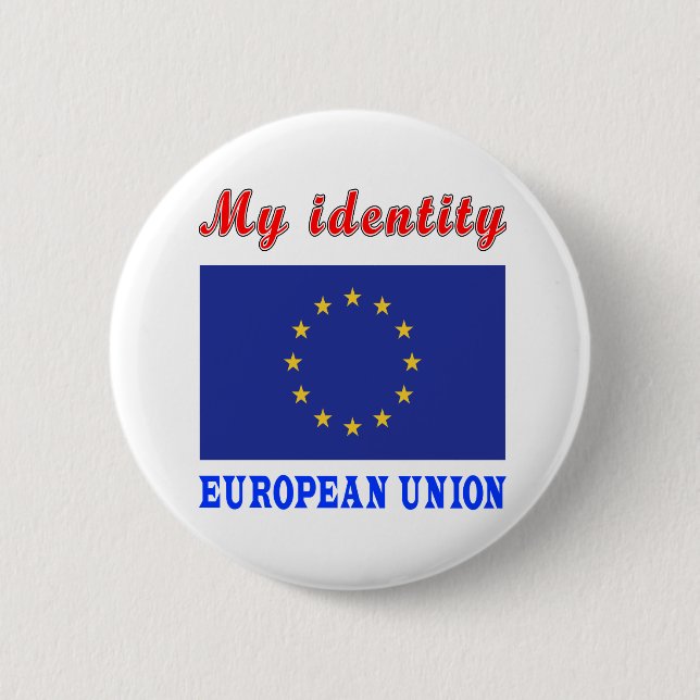 Badge Rond 5 Cm Mon Union européenne d'identité (Devant)