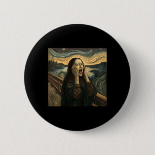 Badge Rond 5 Cm Mona Lisa Le cri Halloween Costume Party Art