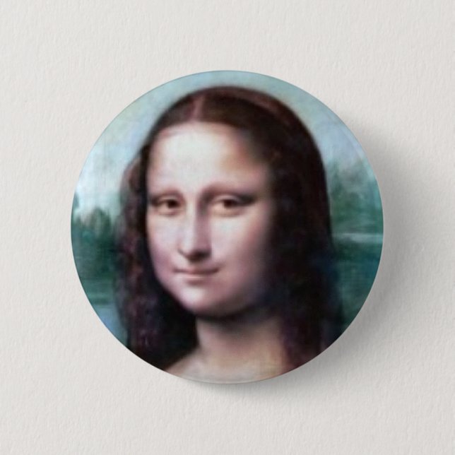Badge Rond 5 Cm Mona Lisa par Leonardo da Vinci (Devant)