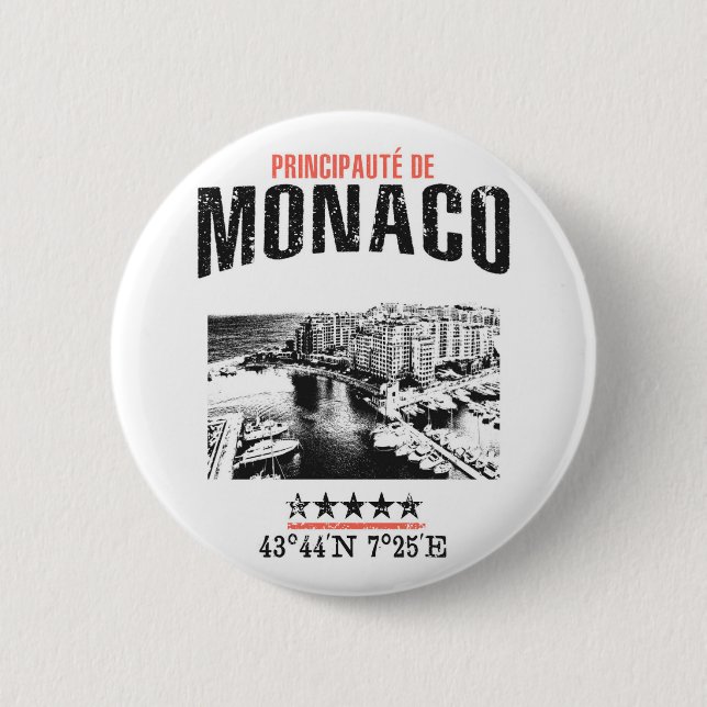 Badge Rond 5 Cm Monaco (Devant)