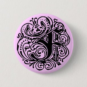 Badge Rond 5 Cm Monarchie "F"