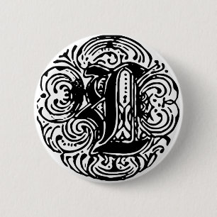 Badge Rond 5 Cm Monarchie "L"