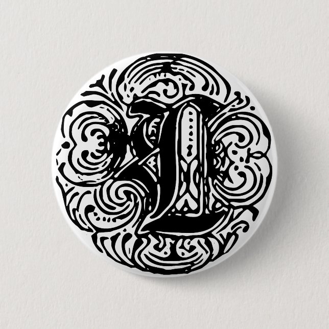 Badge Rond 5 Cm Monarchie "L" (Devant)