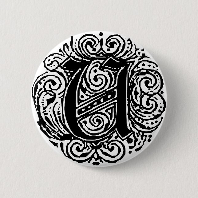 Badge Rond 5 Cm Monarchie "U" (Devant)