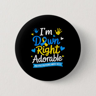 Badge Rond 5 Cm Monde adorable de la journée du syndrome de Down l