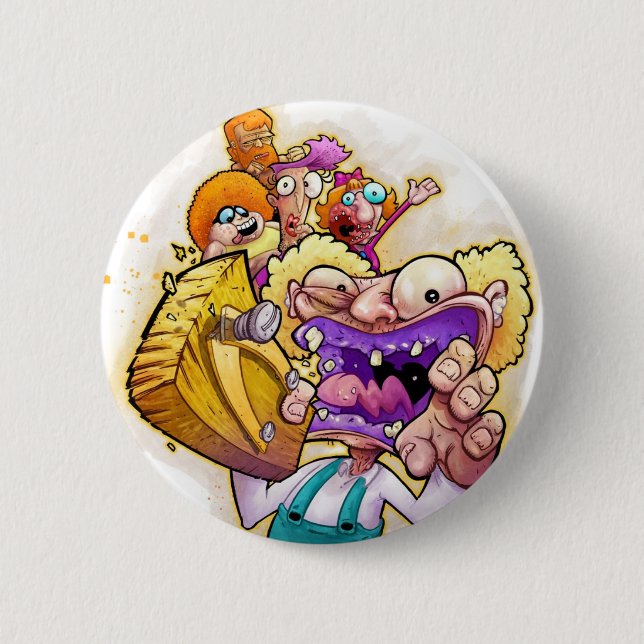 Badge Rond 5 Cm monde cannibale (Devant)