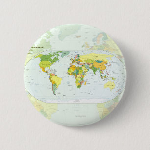 Badge Rond 5 Cm monde+carte+globe+pays+atlas