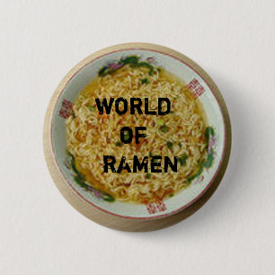 Badge Rond 5 Cm monde de goupille de ramen : ensemble-o-trois