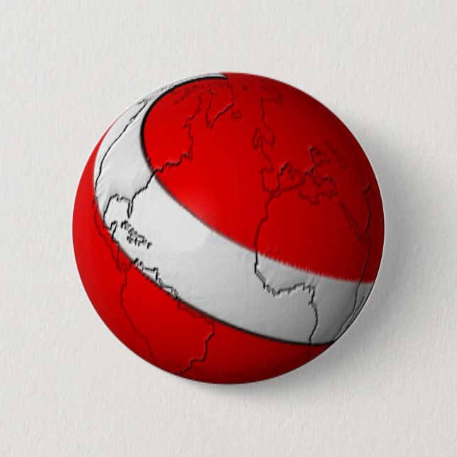 Badge Rond 5 Cm Monde de la plongée (Devant)