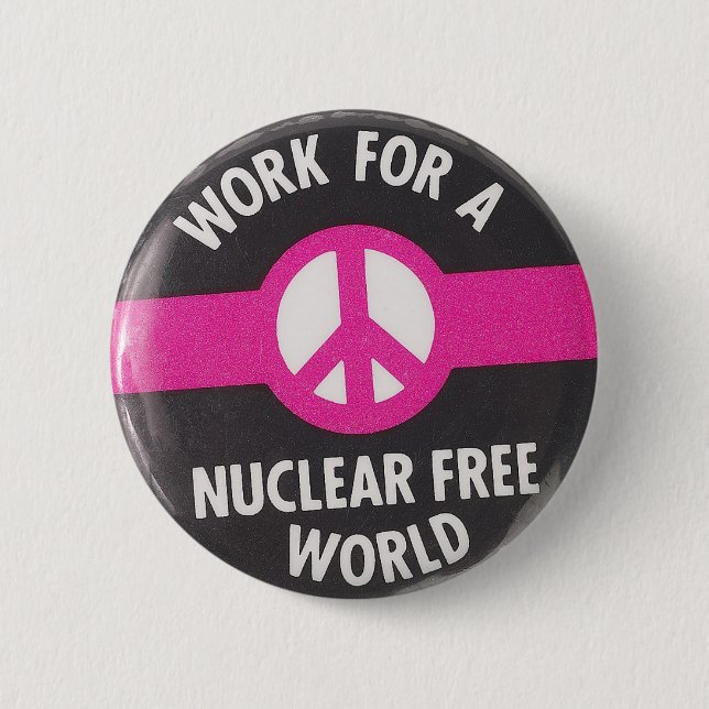 Badge Rond 5 Cm Monde libre nucléaire (Devant)