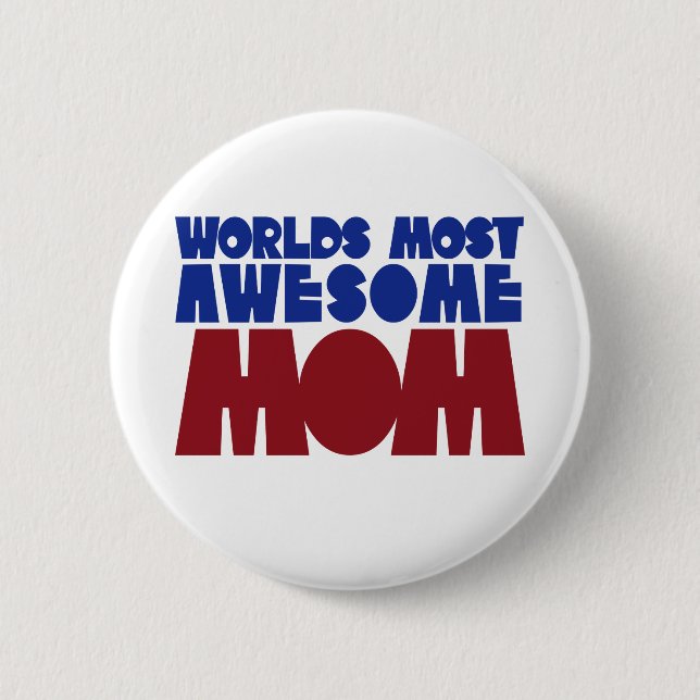 Badge Rond 5 Cm Mondes les plus merveilleux maman (Devant)