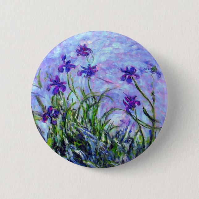 Badge Rond 5 Cm Monet Lilac Irises (Devant)