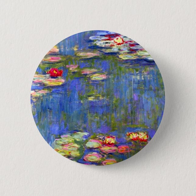 Badge Rond 5 Cm Monet Water Lilies (Devant)