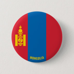 Badge Rond 5 Cm Mongolie Drapeau charmant patriotique