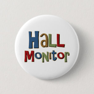 Badge Rond 5 Cm Moniteur de Hall coloré