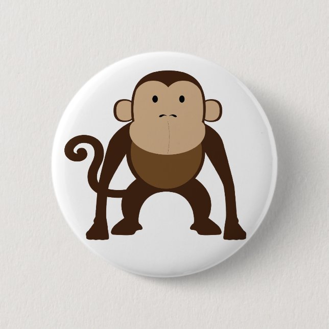 Badge Rond 5 Cm Monkey (Devant)