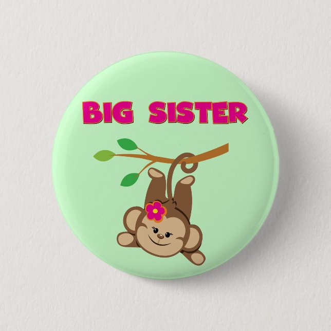 Badge Rond 5 Cm Monkey Big Sister (Devant)