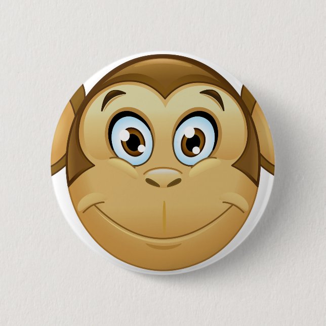 Badge Rond 5 Cm monkey emoji (Devant)