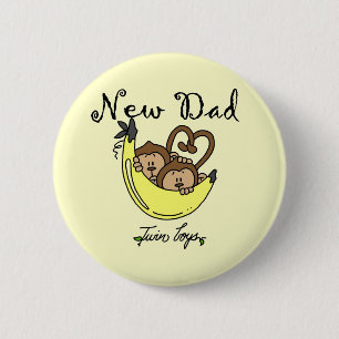 Badge Rond 5 Cm Monkeys le papa des T-shirts et des cadeaux