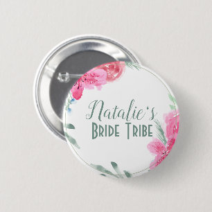 Badge Rond 5 Cm Monocolor de la tribu Mariée