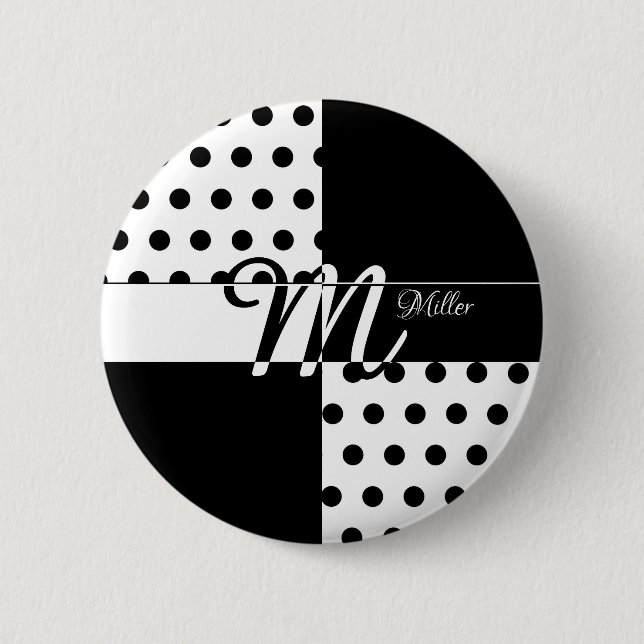 Badge Rond 5 Cm Monogram (Devant)
