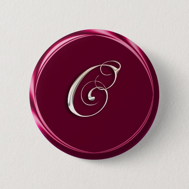 Badge Rond 5 Cm monogramme C (Devant)
