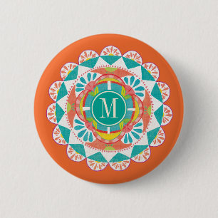 Badge Rond 5 Cm Monogramme  Comme Frida IV
