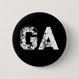 Badge Rond 5 Cm Monogramme Lettres Initiales Noir Blanc Simple