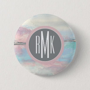 Badge Rond 5 Cm Monogramme  Parfait II