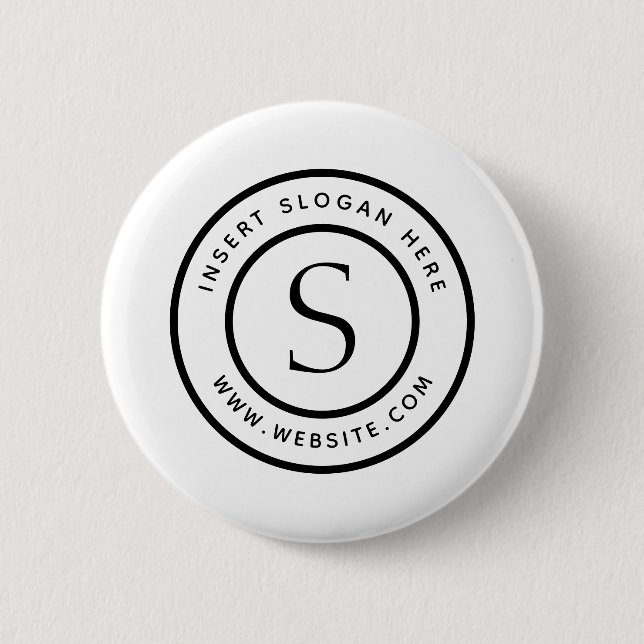 Badge Rond 5 Cm Monogramme professionnel personnalisé (Devant)