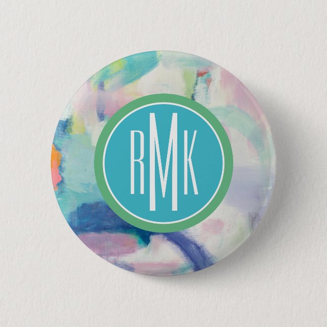 Badge Rond 5 Cm Monogramme | Trial et Airy Bright (Devant)