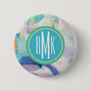 Badge Rond 5 Cm Monogramme   Trial et Airy Bright