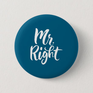 Badge Rond 5 Cm Monsieur Droit Drôle Mari Mignon Drôle