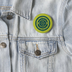 Badge Rond 5 Cm Monsieur Grinch Ça pue, puait, empeste