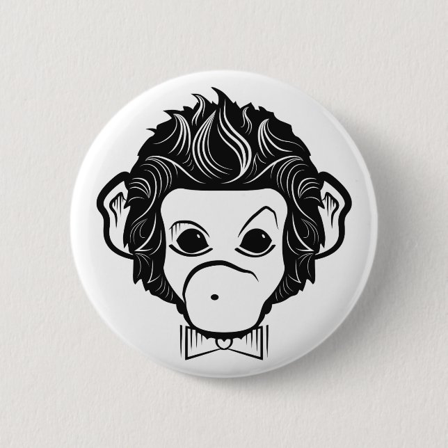 Badge Rond 5 Cm monsieur monkey (Devant)