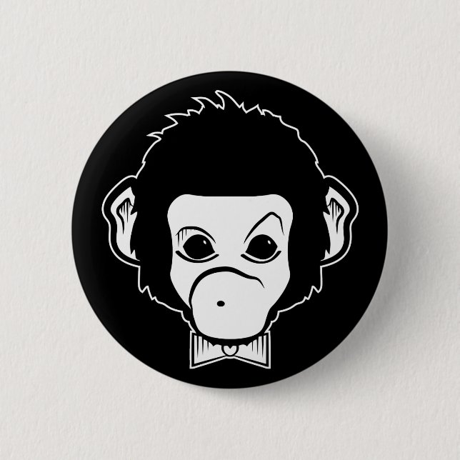 Badge Rond 5 Cm monsieur monkey (Devant)