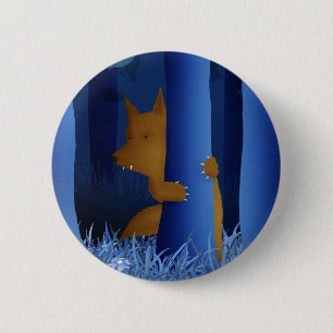 Badge Rond 5 Cm Monsieur Wolf - insigne de Pin